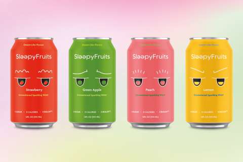Sleepy Fruits - Sparkling Water Brand identity